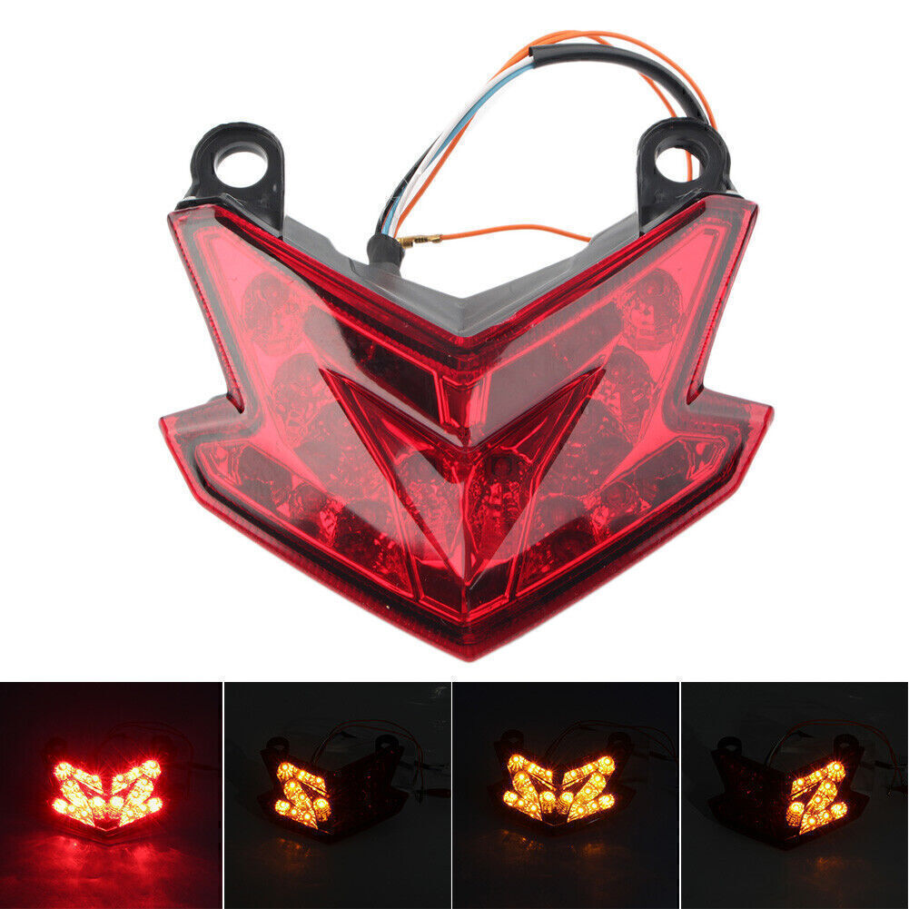 Red LED Taillight Turn Signal Brake Lamp Fit for KAWASAKI Z800 2013-2016 Z125 16-21