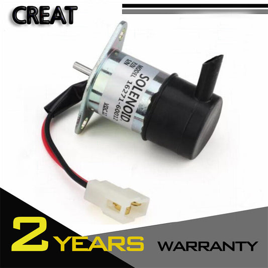 12V fuel stop solenoid valve suitable for Kubota zero-steering lawnmowers ZD25F, ZD28, ZD326, ZD331, and ZD1211