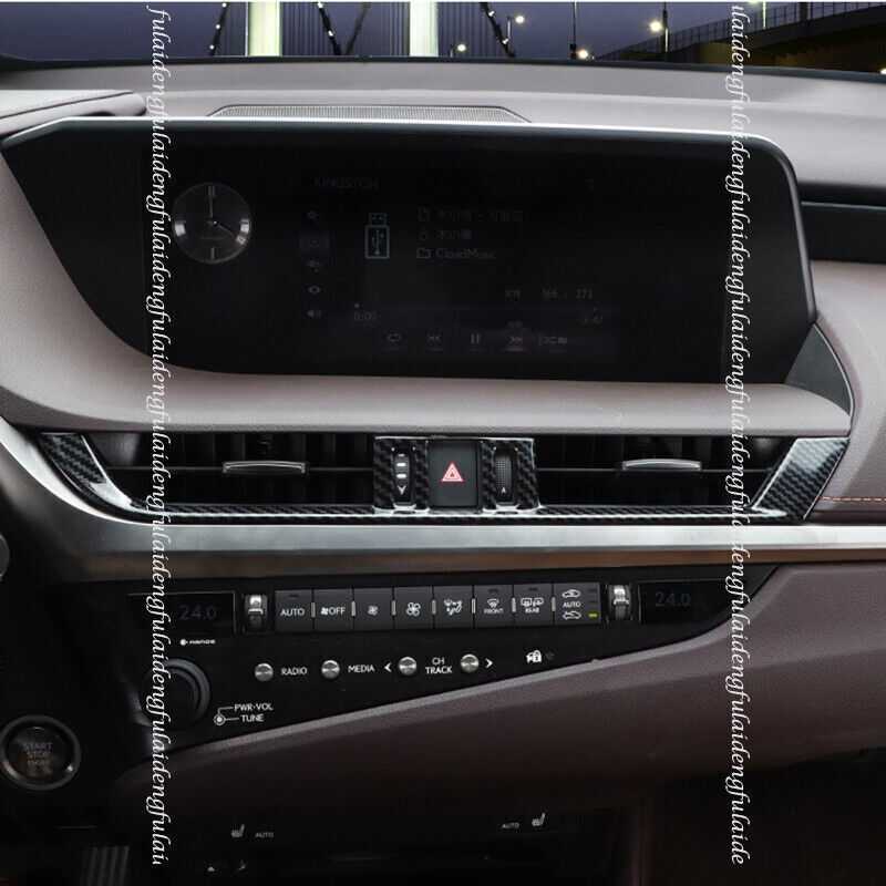 for Lexus ES350 300h 250 2019-2022 Carbon Fiber Front Air Vent Outlet Cover Trim