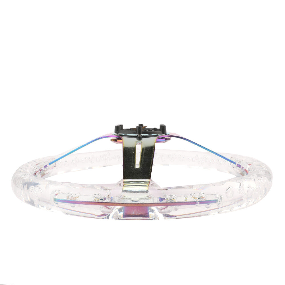 Racing Sports Steering Wheel Neo Chrome Transparent Colorless Acrylic 340mm/13¡±