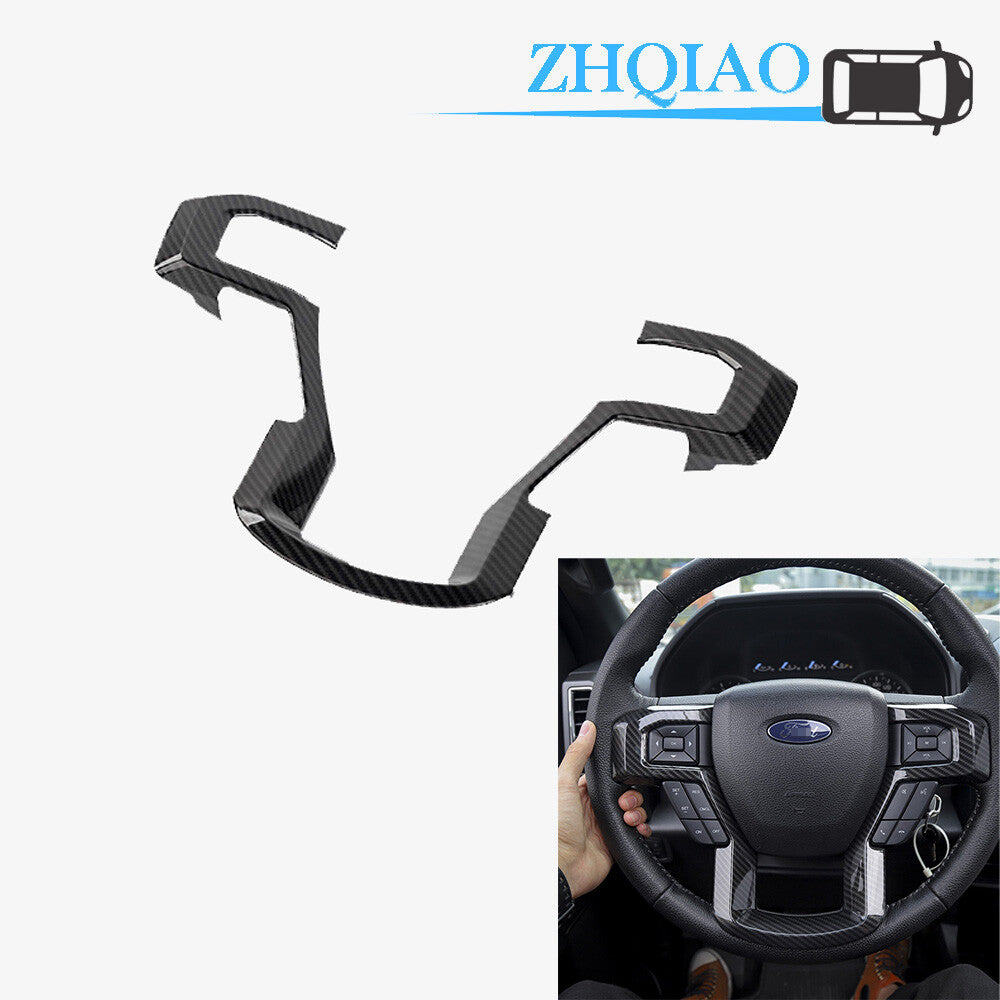 Black Inner Steering Wheel Moulding Panel Cover Trim for Ford F150 2015-2019