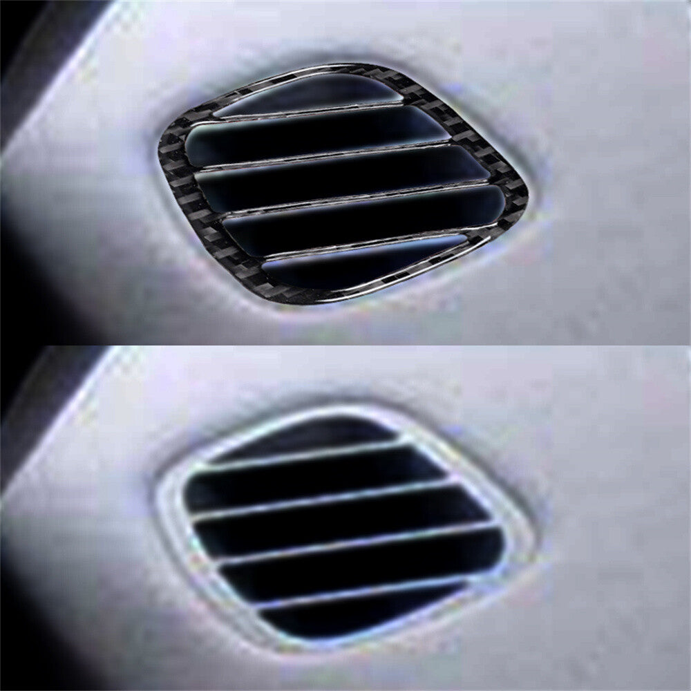 Carbon Fiber Inner Dashboard Demist Air Vent Outlet Trim for Jaguar XF 2009-2011