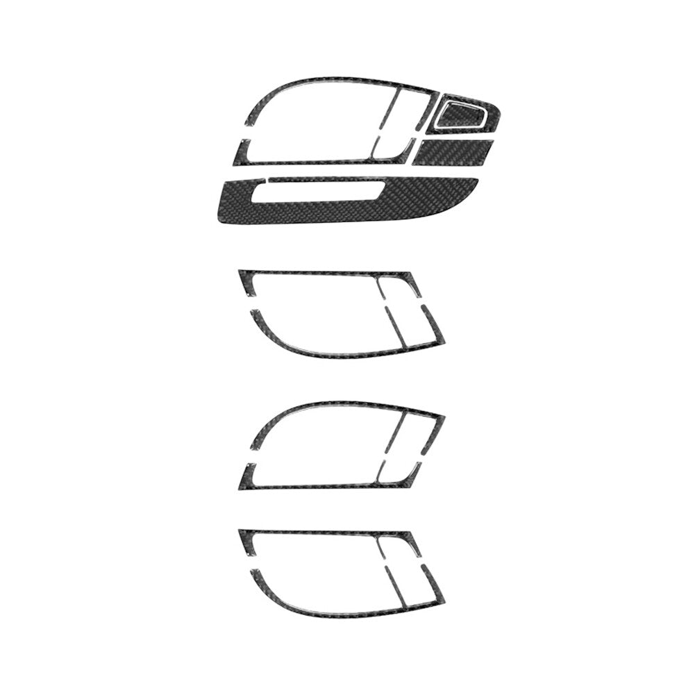 12Pcs Carbon Fiber Door Handle Frame Cover Trim for Audi Q7 2007-2015