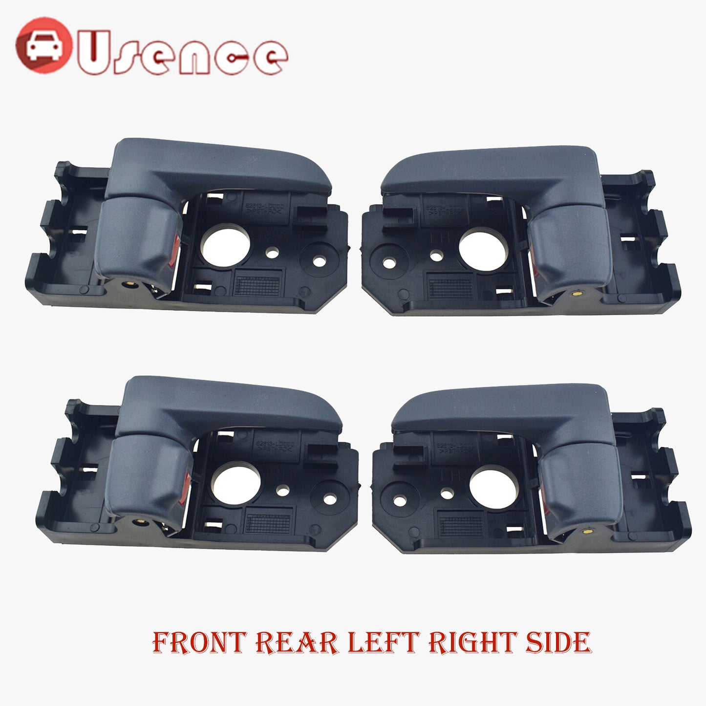 4Pcs Front Rear Left Right Side Inner Door Handle Gray For 2004-2009 for Kia Spectra