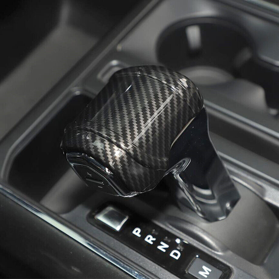 For 2021-2023  for ford  F150 F-150 ABS Carbon Fiber Style Shift Button Cover Trim