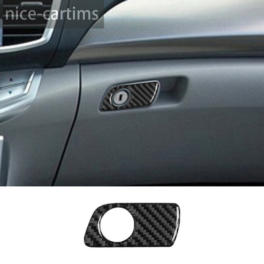 Carbon Fiber for Co -pilot Glove Box Handle Switch Cover for Honda Accord 2013-2017 B