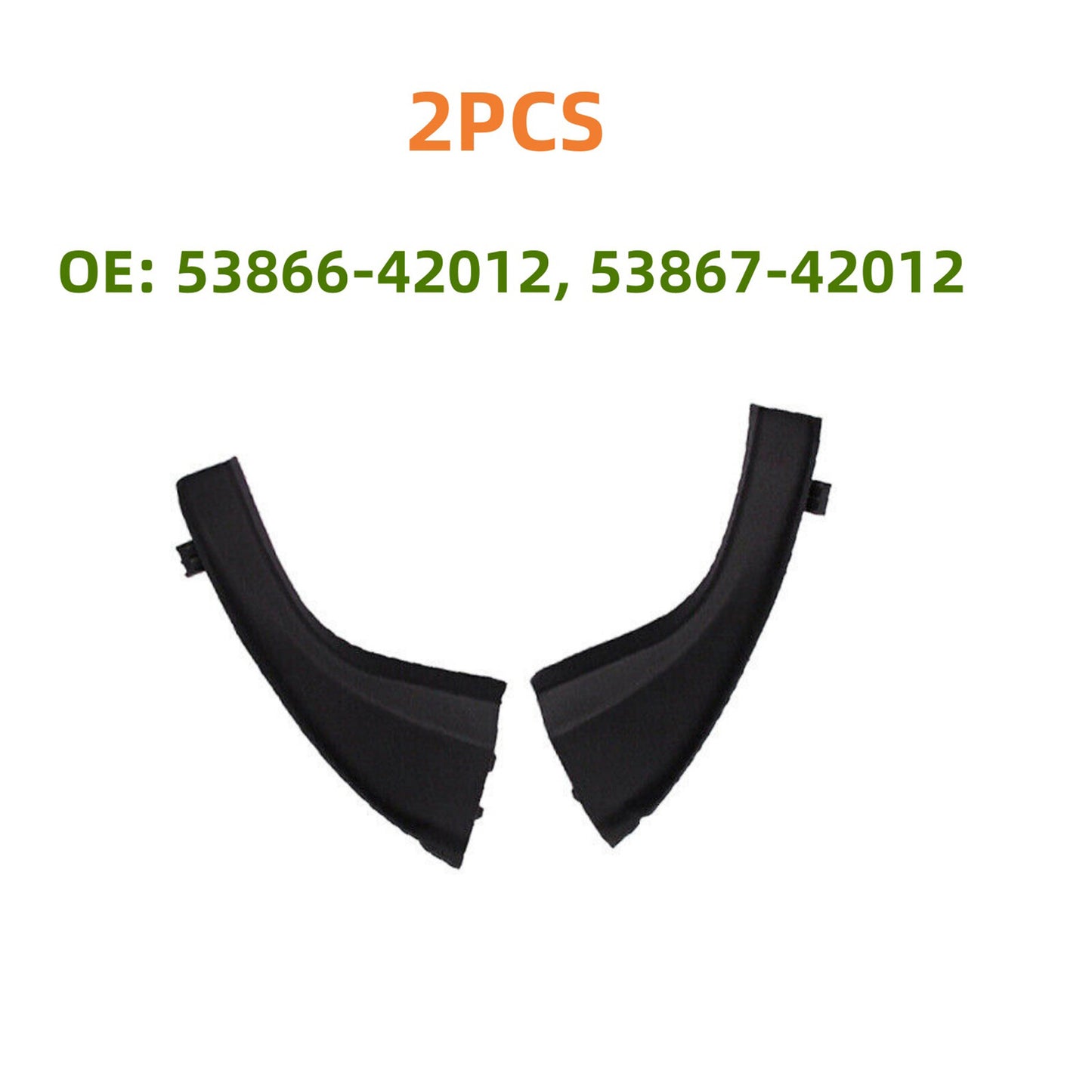 2Pcs Replacement Front Wiper Side Cowl Extension Trim for Toyota RAV4 2006-2012