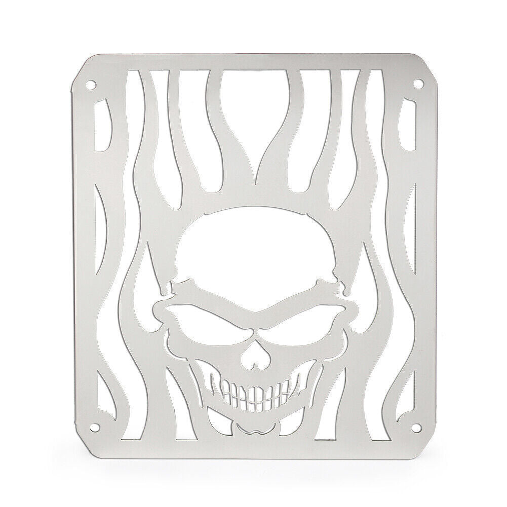 Skull Radiator Grill Guard Cover Chrome for Kawasaki Vulcan VN400 VN800 1995-06