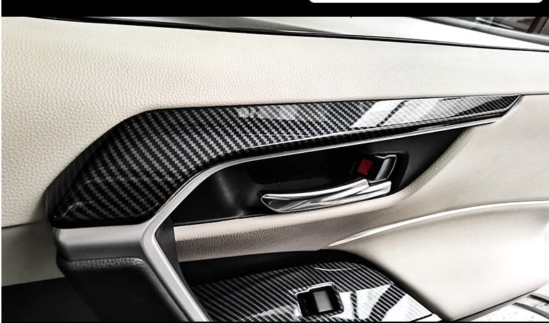 Carbon Fiber Interior Door Trims Moulding for Toyota RAV4 2019-2021Accessories