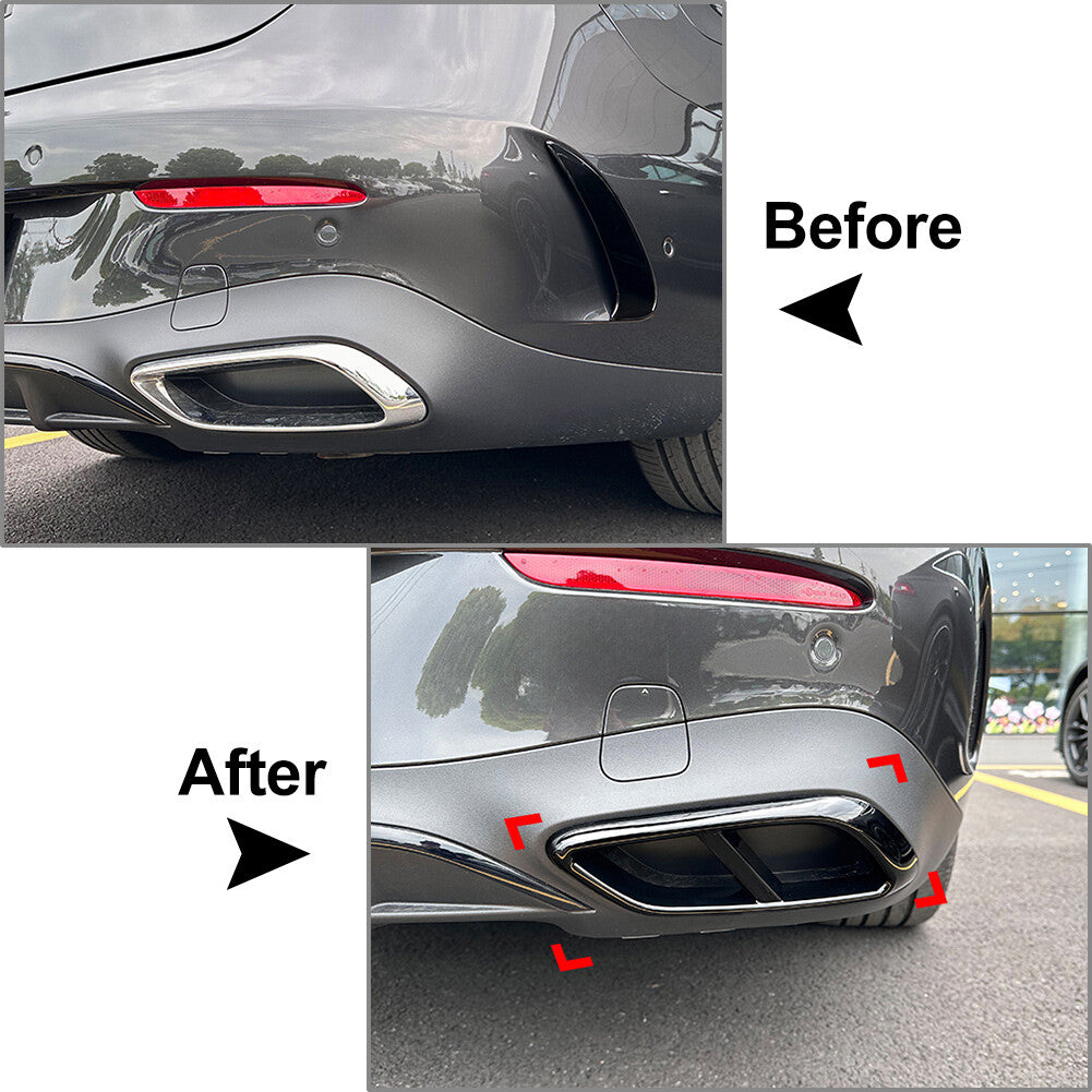 Rear Rear Throat Exhaust Pipe Outlet Cover Trim for Mercedes-Benz CLE Coupe 24+