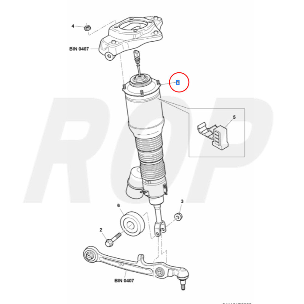 for Bentley Phaeton 4.2 6.0 AS-2892 Front Right Air Suspension Strut