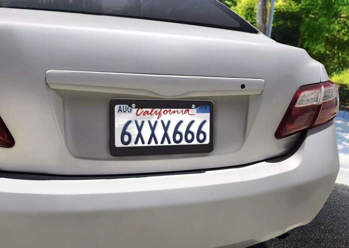 Car license plate frame cover cap, trunk black plastic, suitable for Toyota