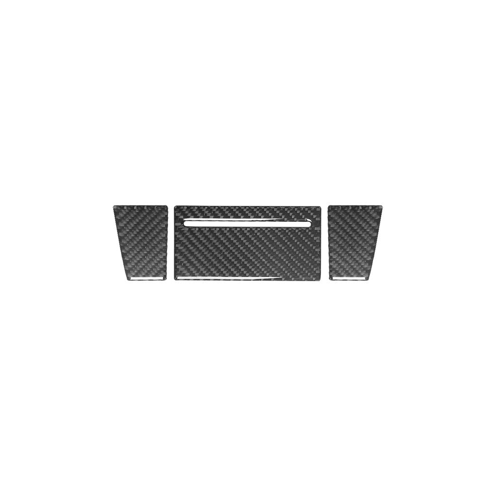 3Pcs Carbon Fiber Below Radio W/O Heated for Seat & Ashtray Cover for Chrysler 300