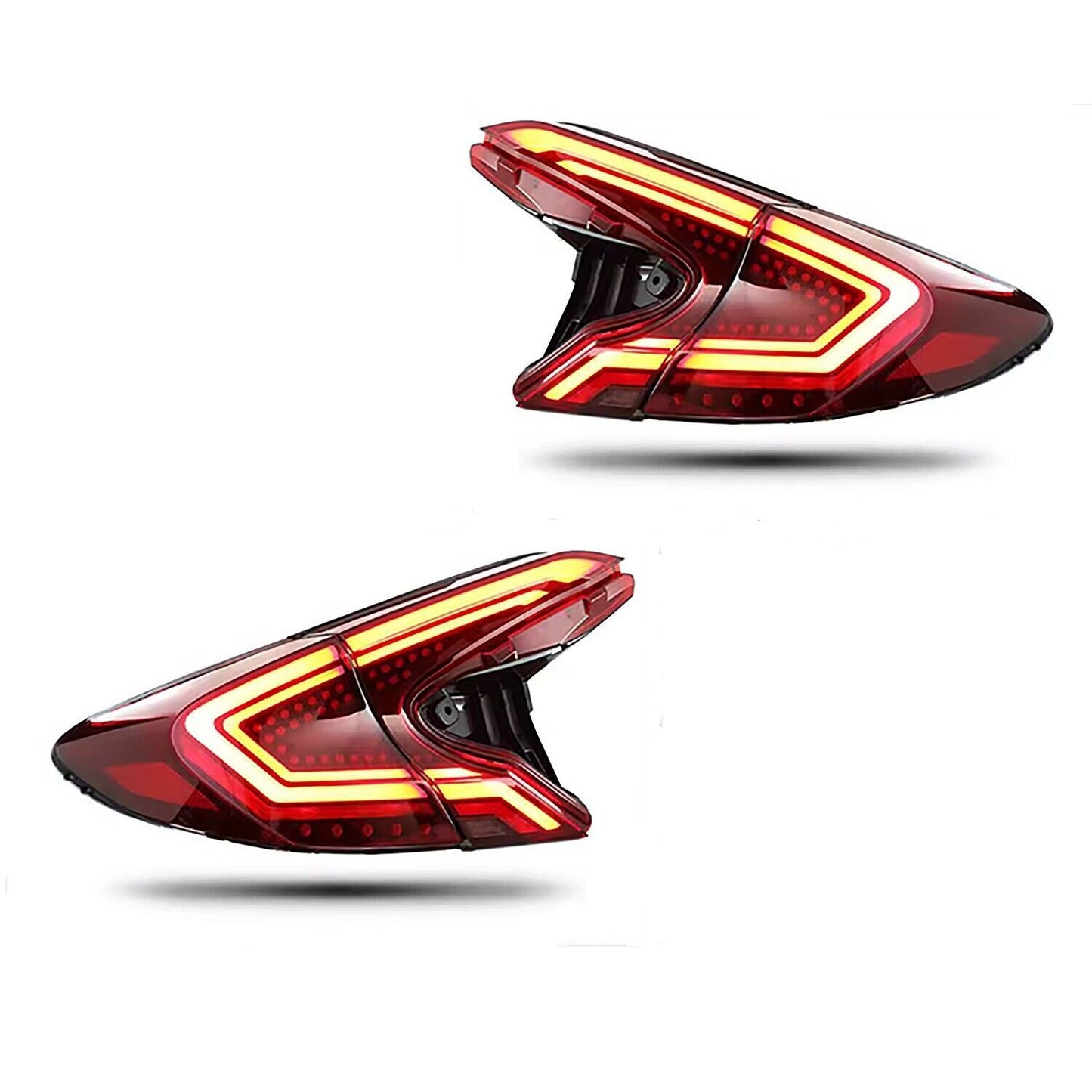 A pair of LED red taillights for the for Toyota C-HR 2018-2022 animated taillight assembly.