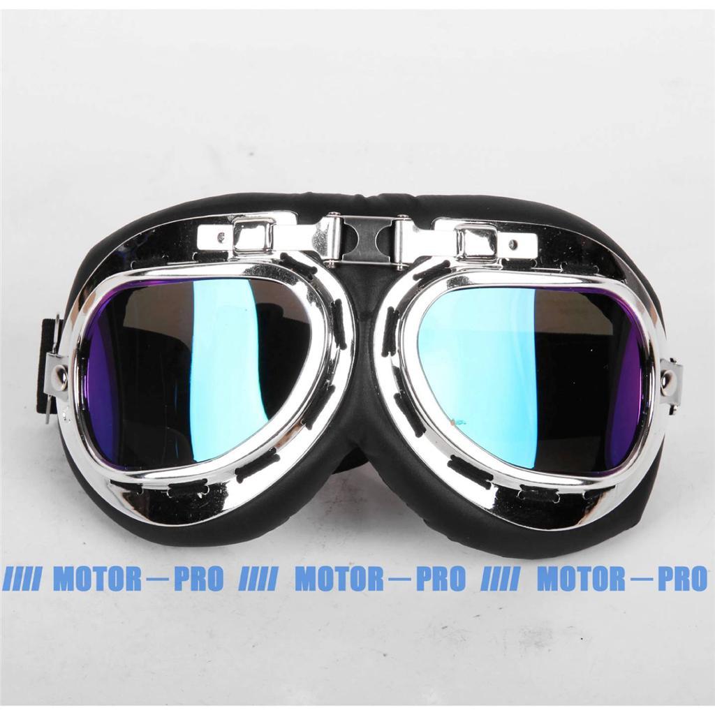 Steampunk Glasses Motorcycle Scooter Goggles Flight Pilot Tinted Frame