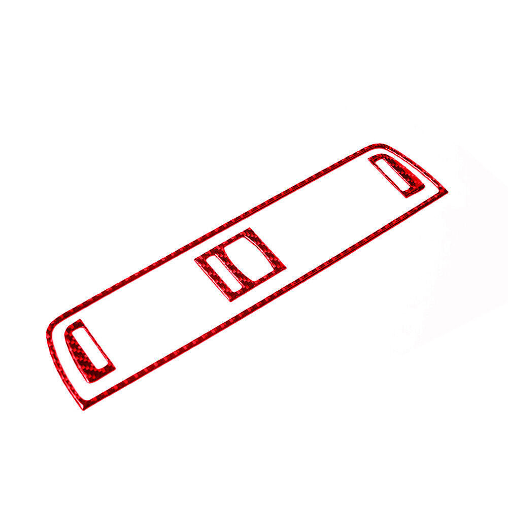 Red carbon fiber central vent outlet trim for BMW 6 Series F12 2011-18
