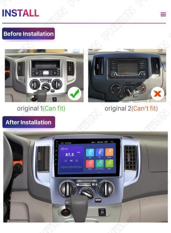 GPS WiFi for Nissan NV200 2011-18 9 Android 10.0 1+16GB Head Unit Radio Player