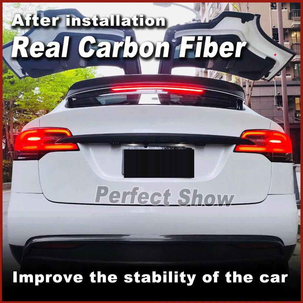Fit for Tesla Model X Sedan 2016-2023 REAL Carbon Rear Wing Boot Trunk Spoiler
