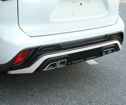 for Toyota Highlander 2020-2023 BlackSilver Spoiler Board Rear Bumper Diffuser