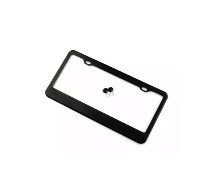 Car license plate frame cover cap rear trunk matte black  for ford