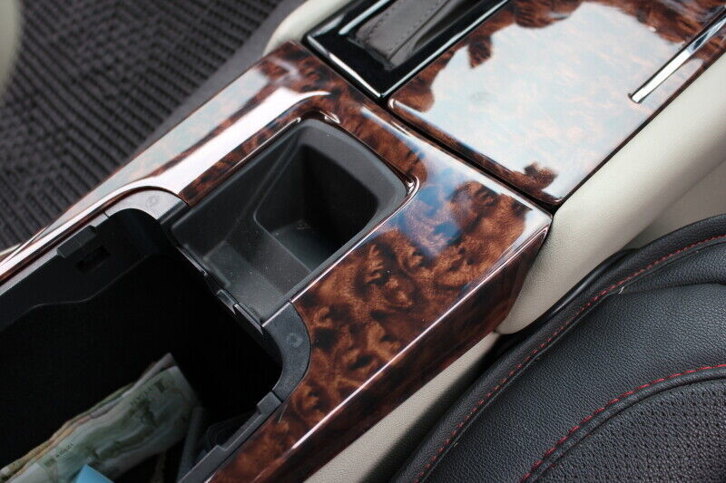 Car Middle Console Gear Shift Panel Trim Fit for Cadillac XTS 13-17 Brown Wood