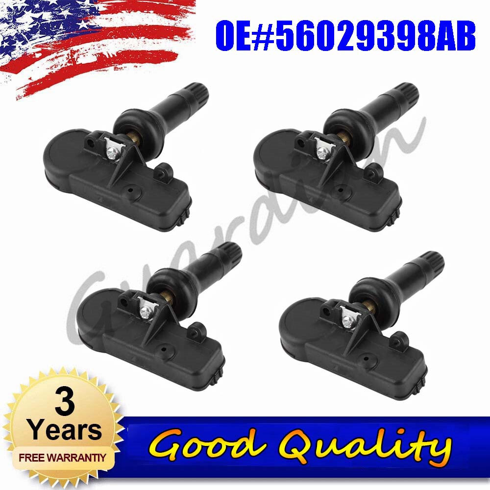 4-pack of tire pressure sensors for Dodge for Ram 1500 2500 4500HD 5500HD 56029398AB