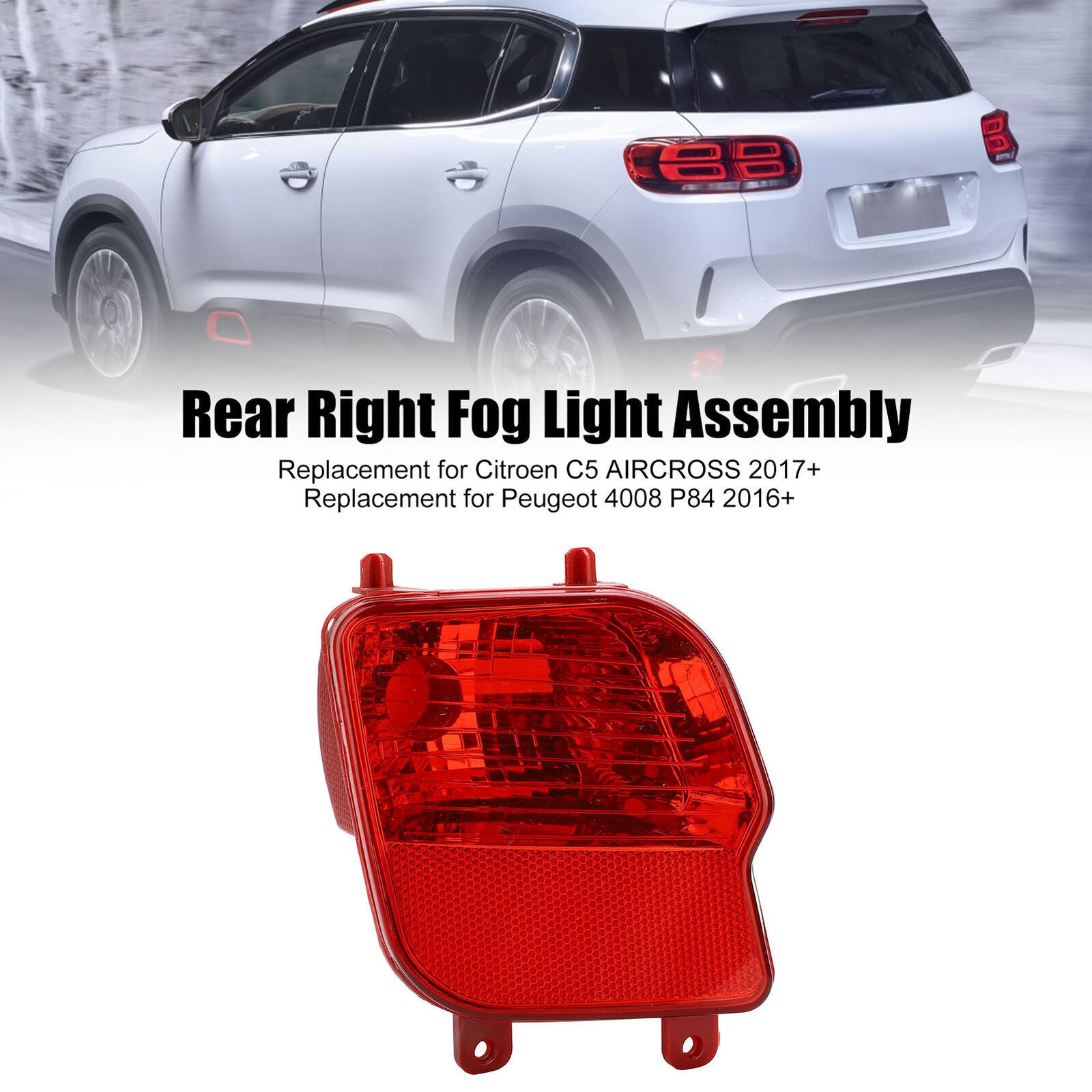 Left Rear Foglight Assembly 9811718480 Driving Fog Lamp for Citroen C5 2017-24