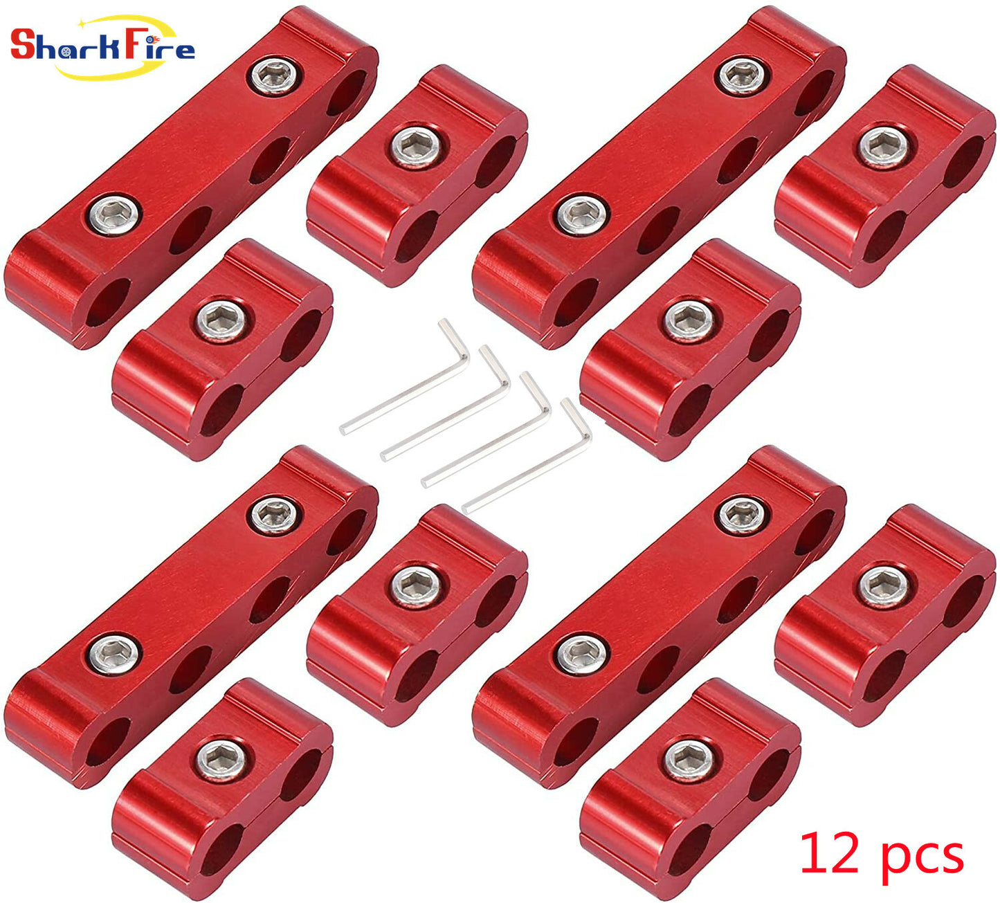 Engine wire separator spark plug wire separator aluminum 8/9/10 mm fits for Mustang
