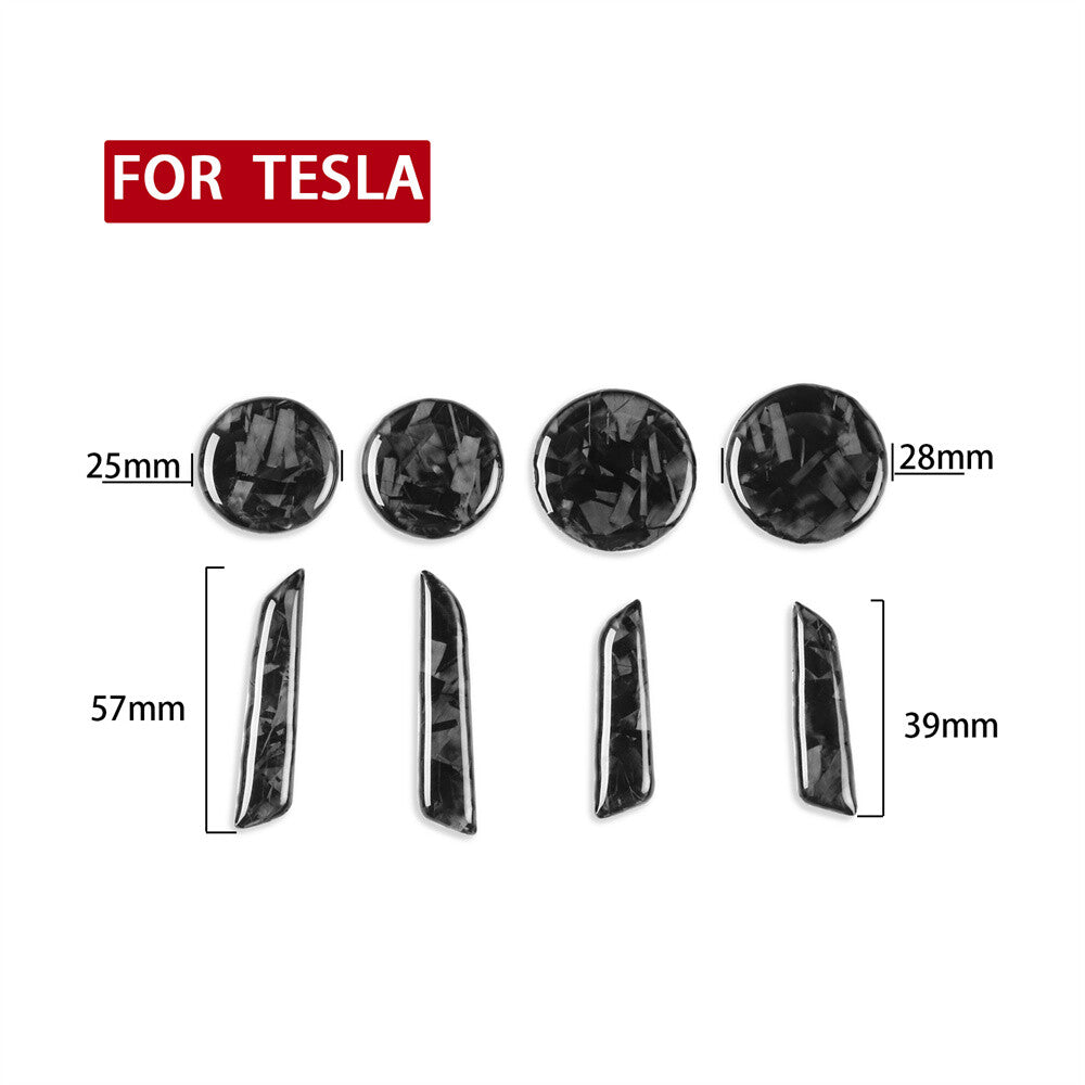 for Tesla Model 3 Y 2017+ for Seat Adjustment Switch Button Trim Forged Carbon Fiber