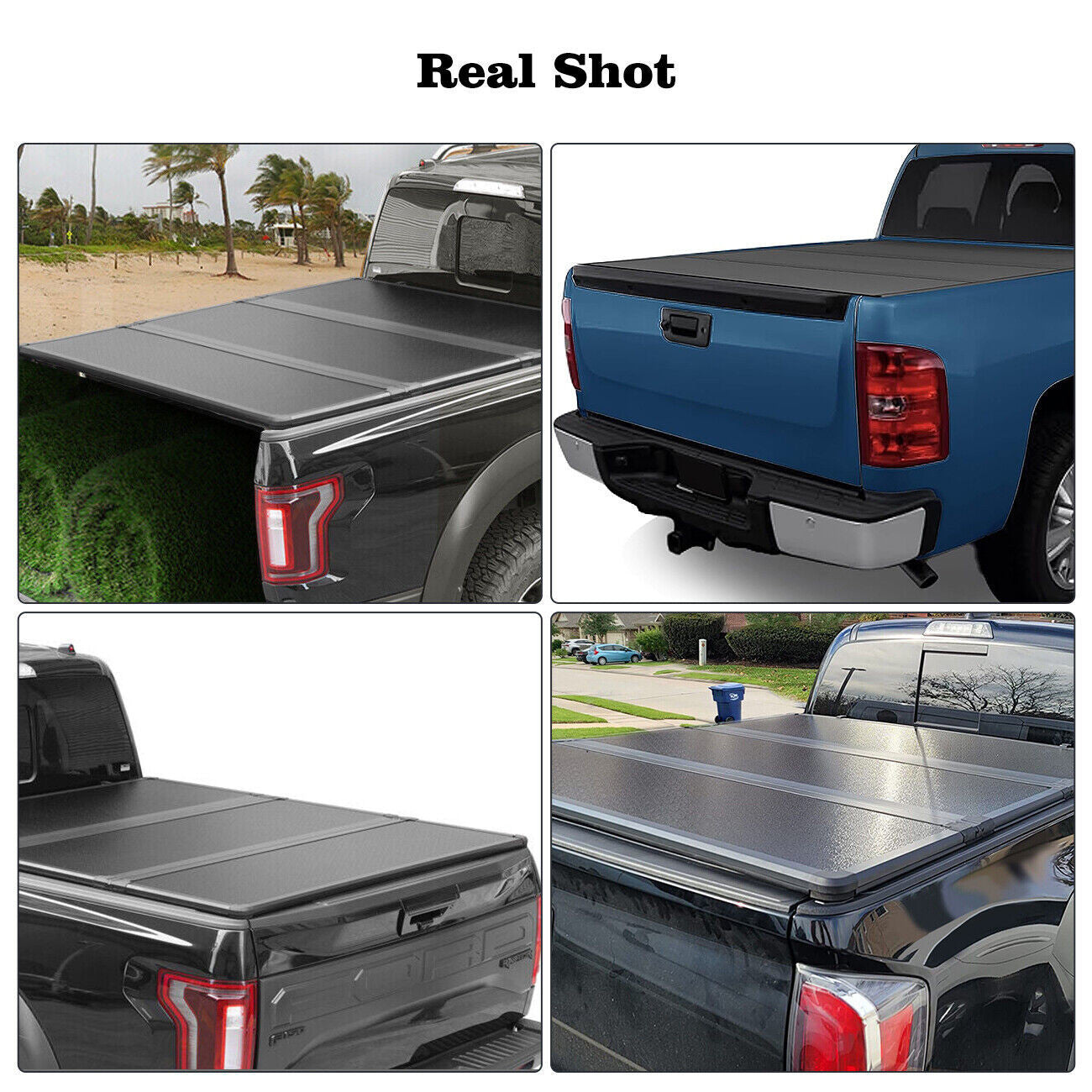 5.7/5.8FT 3-Fold Truck Bed Tonneau Cover For 2009-24 for Dodge for Ram 1500 Pickup S