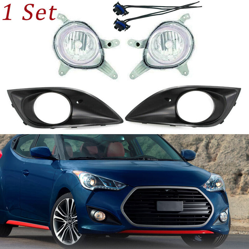 NEW LH+RH Fog Lamp Light 6p Set for Hyundai for Veloster Turbo 2013-2016