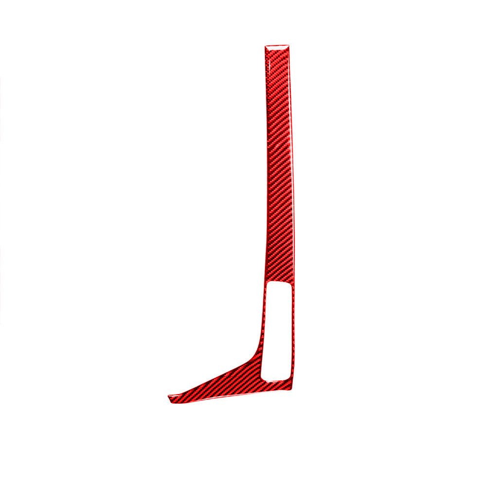 for Audi for A4 2017-19 Red Carbon Fiber Gear Shift Panel Side Decorative Cover Trim