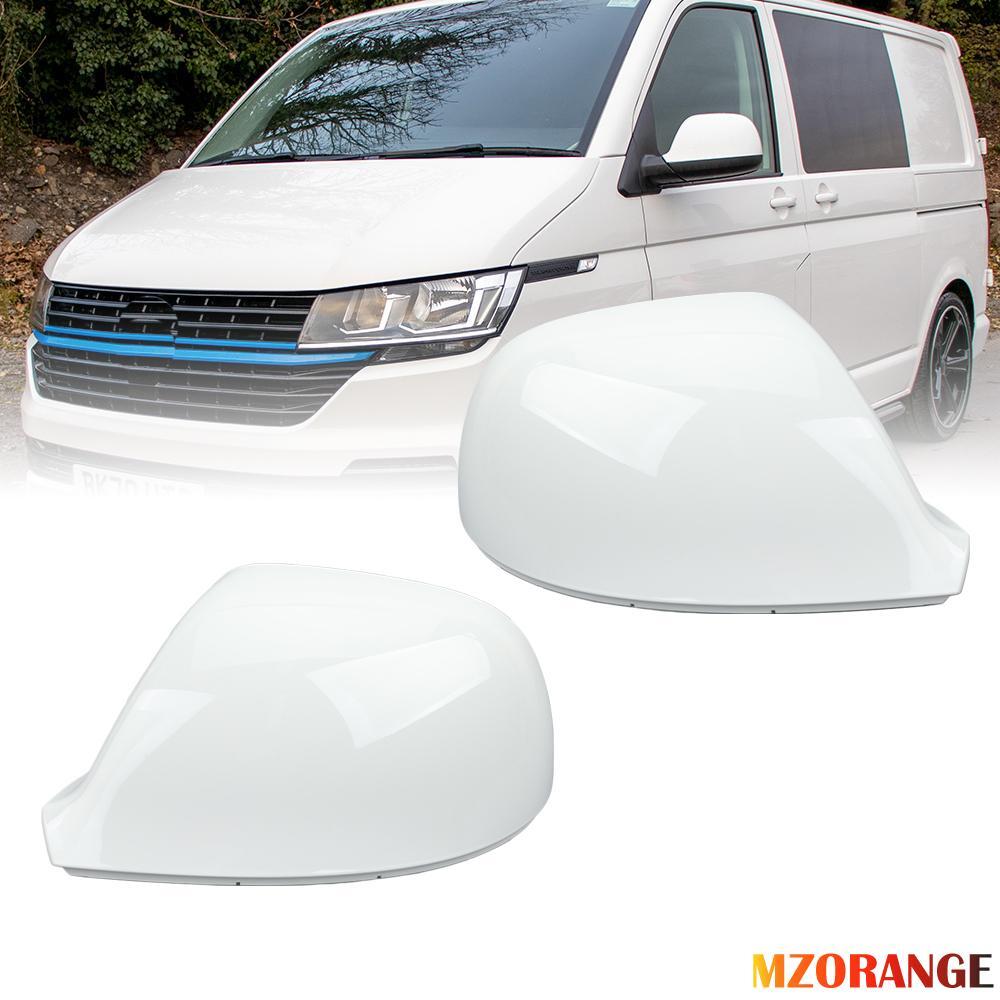 2¡Á F¨¹r for VW T5 T6 Transporter Amarok 2010-2019 Spiegelkappe Au?enspiegel L+R Wei?