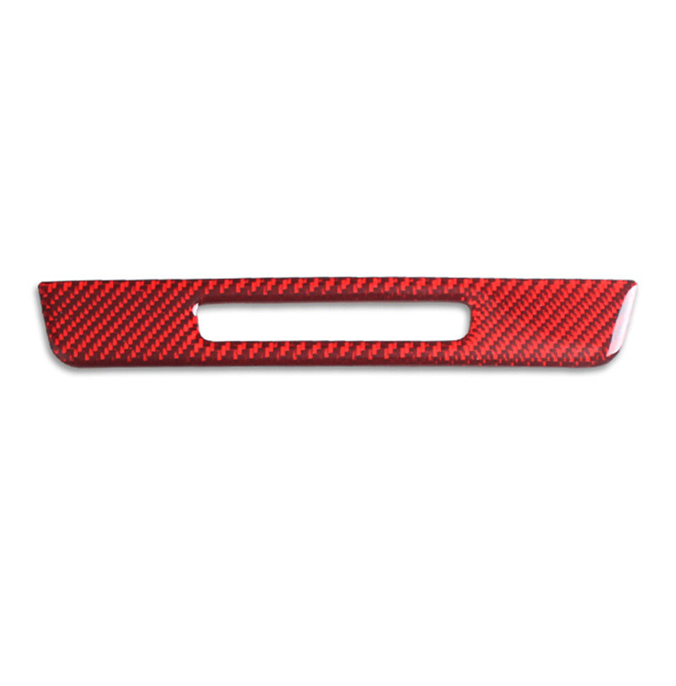 Red carbon fiber reminder buttons trim for BMW 5 Series F10 2011-2017