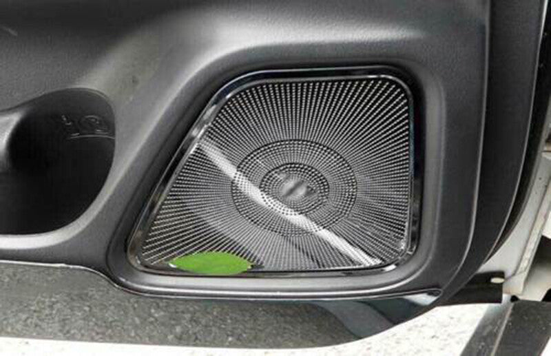 for Mitsubishi Outlander 2013-21 Black Steel Inner Door Speaker Ring Cover Trim