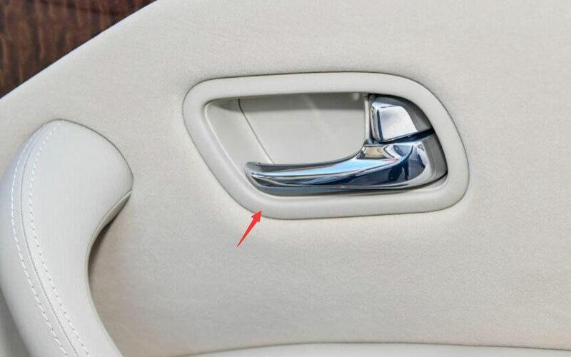 for Nissan Armada Y62 2017-2020 Black Titanium Inner Door Handle Frame Trim 4pcs