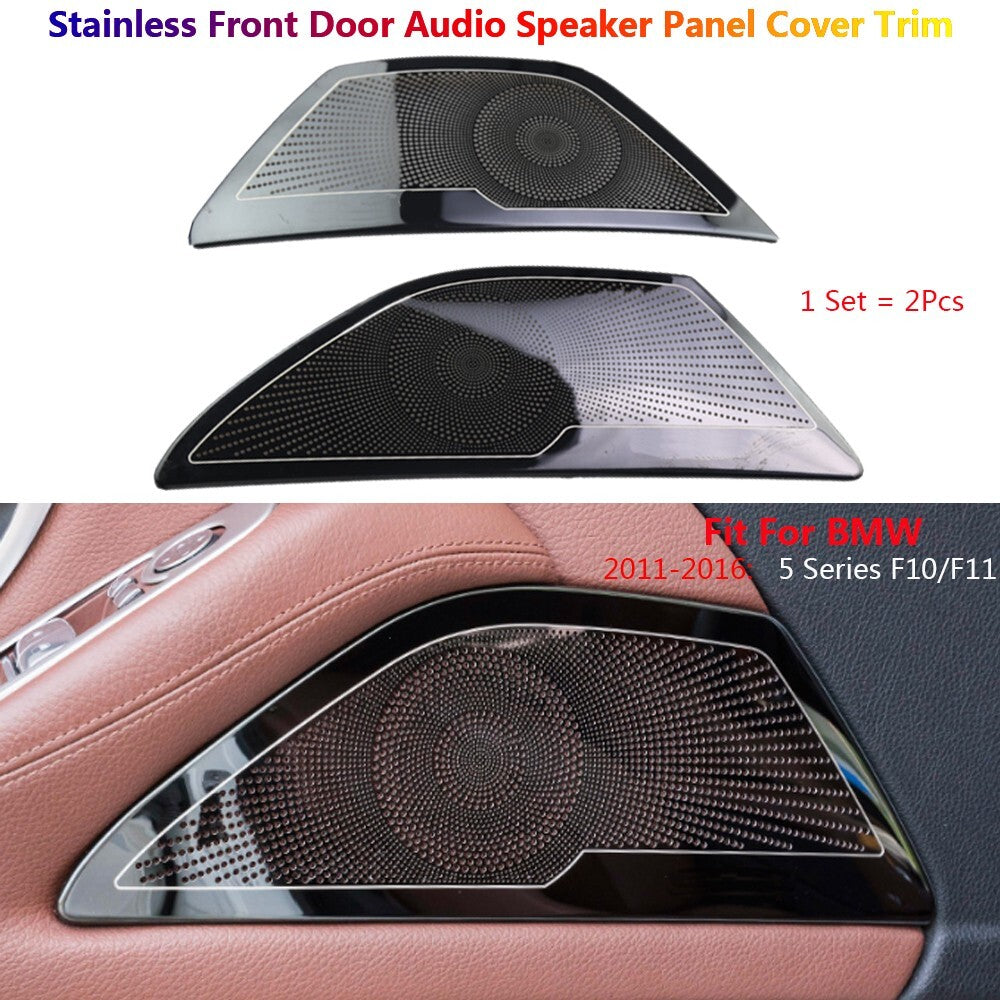 Titanium Black for BMW 5 Series F10 F11 Auto Car Door Speaker Stereo Cover Trims