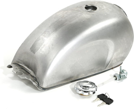 Motorcycle Gas Tank Unpainted 9L/2.4 Gallon Gas Fuel Tank for Honda Cafe Racer
