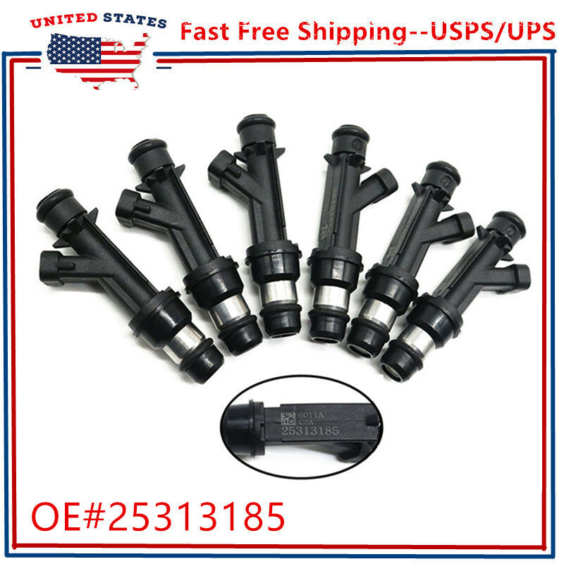 6Pcs Fuel Injectors 25313185 for Chevy Trailblazer for Buick for GMC Envoy 4.2L 02-04