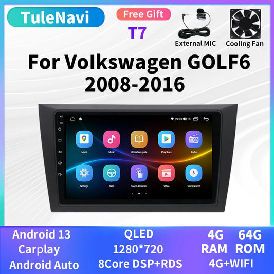 Android for Volkswagen for Golf 6 2008-2016 Carplay Car Radio Multimedia GPS Player