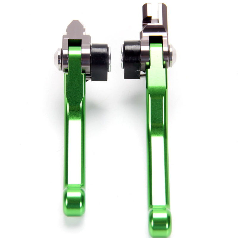Green off road dirtbike Brake Clutch Levers for Kawasaki KX110,KX112,KX125,KX250