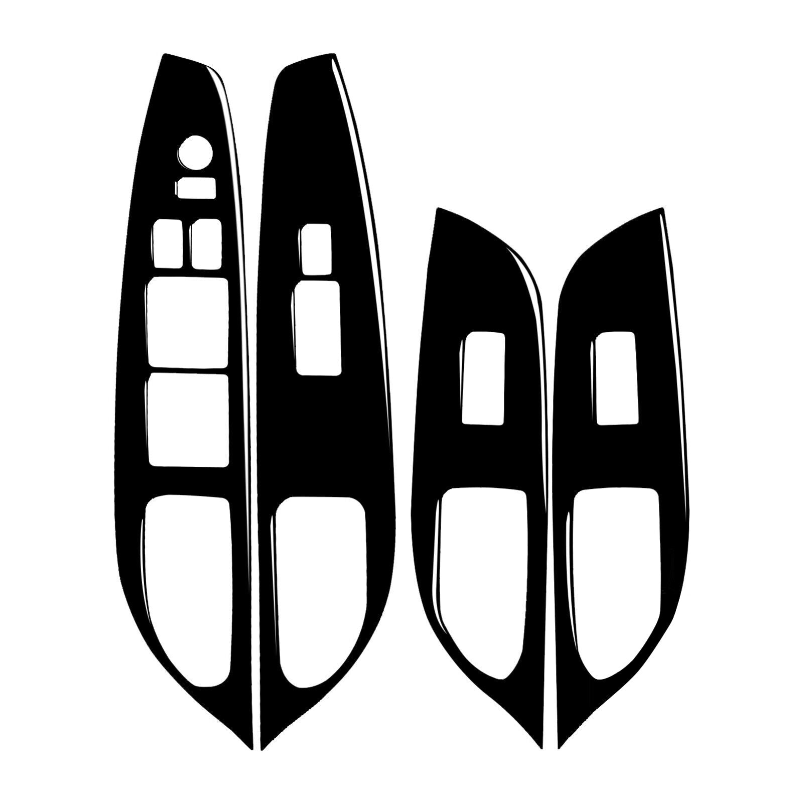 4Pcs Piano Black Door Window Lift Control Cover Trim for Infiniti G37 2010-2013