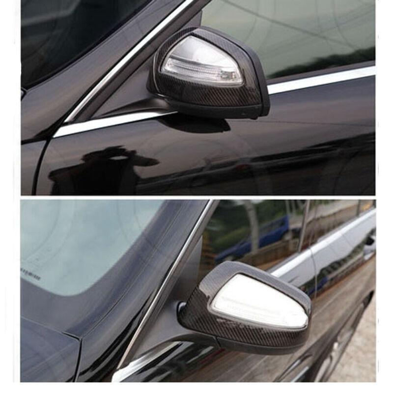 for Mercedes-Benz W204 C Class C300 C63 Side Rearview Mirror Cover Carbon Fiber