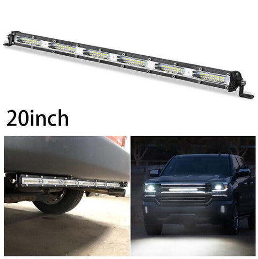 20inch 180W LED Light Bar Single Row Wide Flood Work Lamp Truck SUV ATV 4WD 22