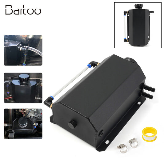 Universal 2L Aluminum Radiator Coolant Overflow Expansion Water Bottle Tank