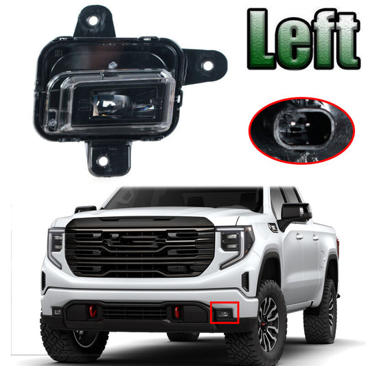 Left Side LED Front Bumper Fog Light Fog Lamp 1Pcs for Gmc for Sierra 1500 2022-2024