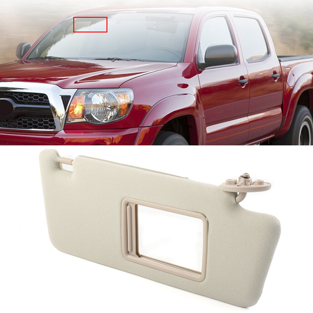 Car Right Beige Sun Visor Fits for Toyota Tacoma 2005 2006 2007 -2012 W/O Light