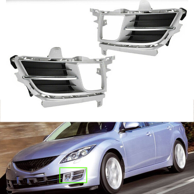 Front Bumper Fog Light Chrome Cover Pair for Mazda 6 2009-2010