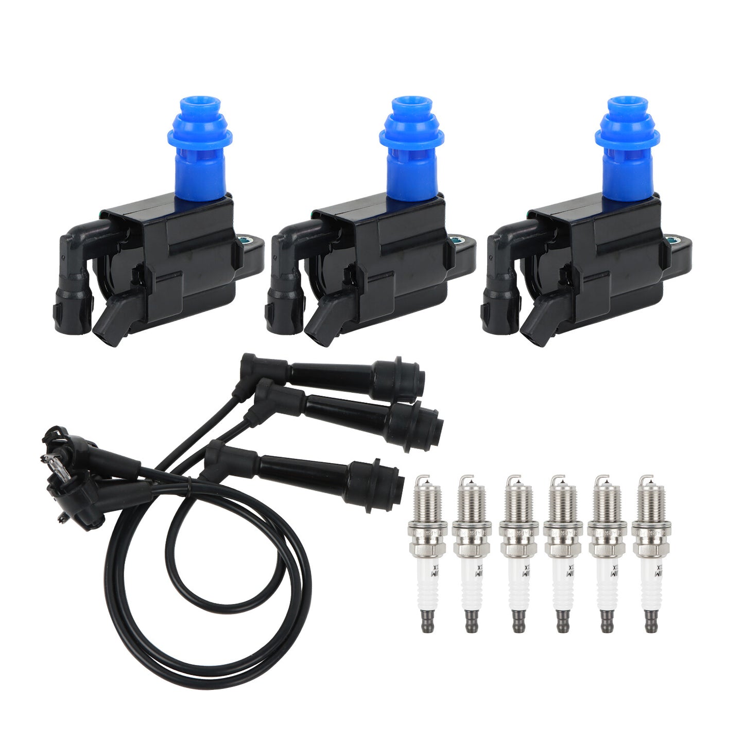 3 Ignition Coil, Wireset  6 Iridium Spark Plug for 01-05 for Lexus GS300 UF228