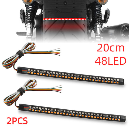 2 ¡Á Flexible LED Strip Motorcycle Brake Turn Signals Running Tail Light 48LED
